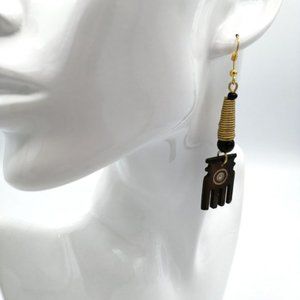 "Finda" Artisan Spiral Comb Earrings